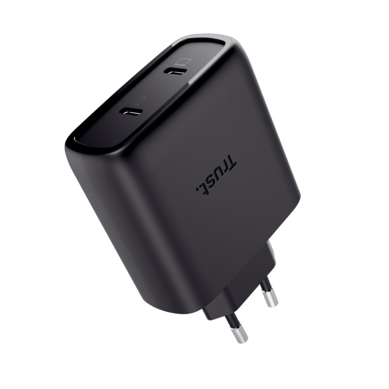 Ładowarka MAXO GaN 65W 2xUSB-C czarna | PartsPC.pl