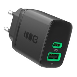 Ładowarka sieciowa 30W 1xUSB-C 1xUSB-A czarna | PartsPC.pl