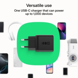 Ładowarka sieciowa 30W 1xUSB-C 1xUSB-A czarna | PartsPC.pl