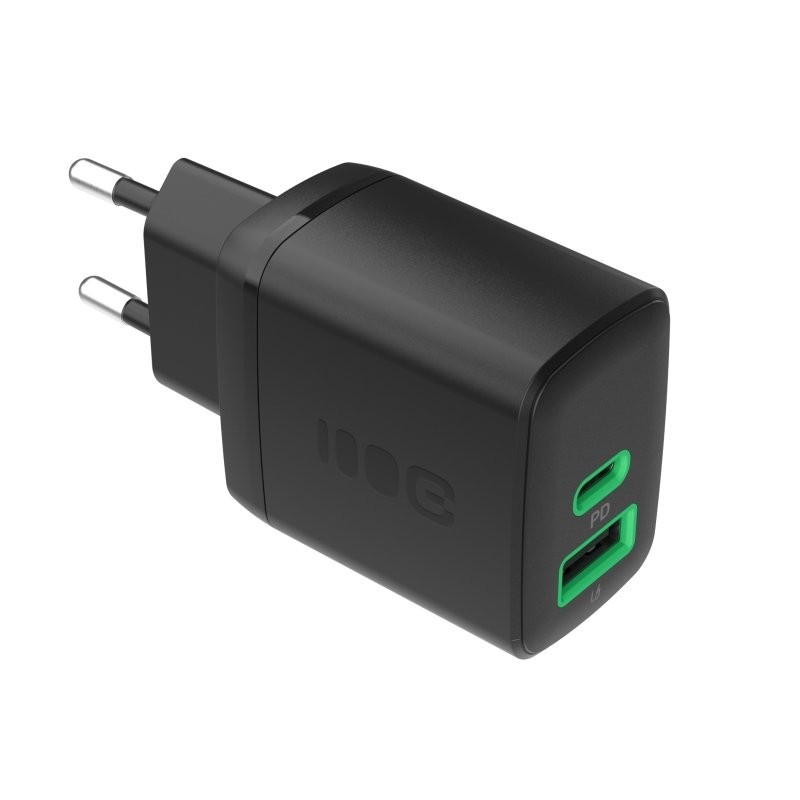 Ładowarka sieciowa 30W 1xUSB-C 1xUSB-A czarna | PartsPC.pl