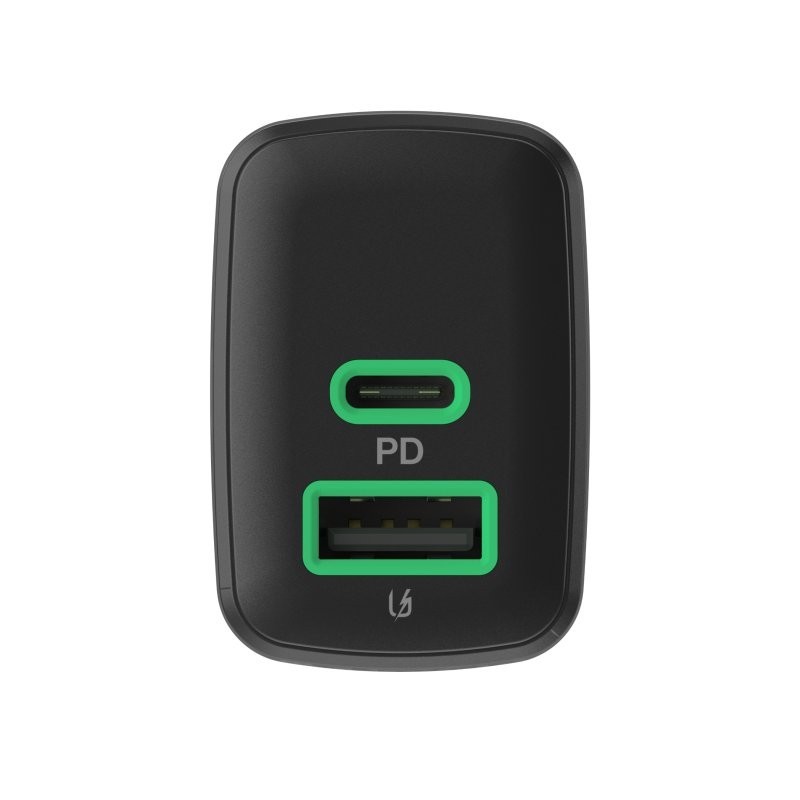 Ładowarka sieciowa 30W 1xUSB-C 1xUSB-A czarna | PartsPC.pl