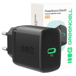 Ładowarka sieciowa USB 30W 1x USB-C CZARNA | PartsPC.pl