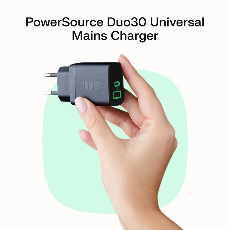 Ładowarka sieciowa USB 30W 1x USB-C CZARNA | PartsPC.pl