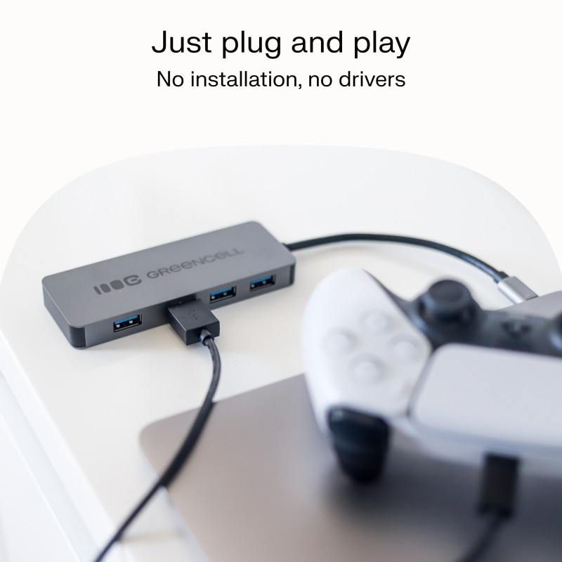 HUB USB-C Basic USB-C do 4x USB-A 3.0 | PartsPC.pl