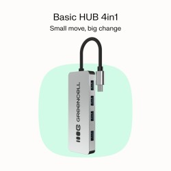 HUB USB-C Basic USB-C do 4x USB-A 3.0 | PartsPC.pl