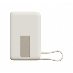 PowerBank Magnetic 10000 z podstawką beżowy | PartsPC.pl