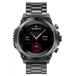 Smartwatch Garett Atom czarny stalowy | PartsPC.pl
