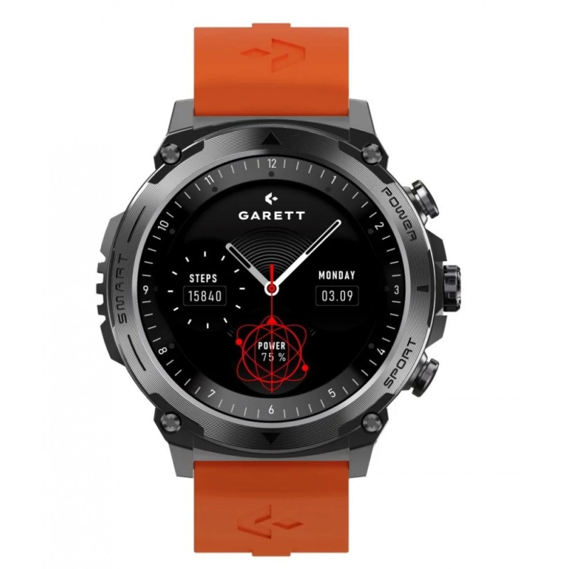 Smartwatch Garett Atom czarny stalowy | PartsPC.pl