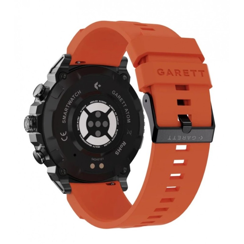 Smartwatch Garett Atom czarny stalowy | PartsPC.pl