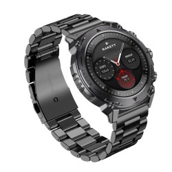 Smartwatch Garett Atom czarny stalowy | PartsPC.pl