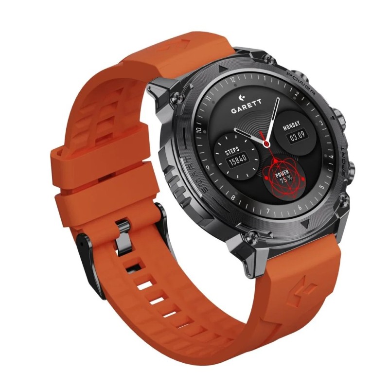 Smartwatch Garett Atom czarny stalowy | PartsPC.pl