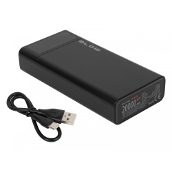 PowerBank PB20E QC+PD 20W 20000mAh+lightning Czarny | PartsPC.pl