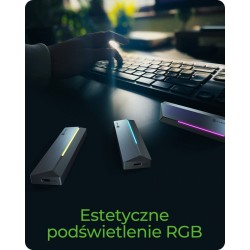 Obudowa dysku IB-1826MCL-CU31 M.2 NVMe i SATA obudowa, RGB l… | PartsPC.pl