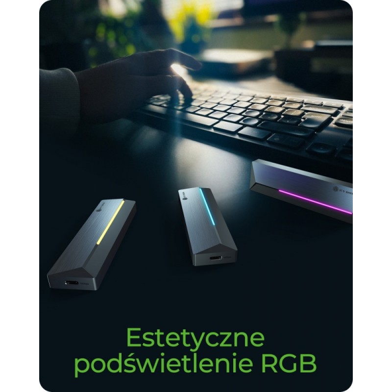 Obudowa dysku IB-1826MCL-CU31 M.2 NVMe i SATA obudowa, RGB l… | PartsPC.pl