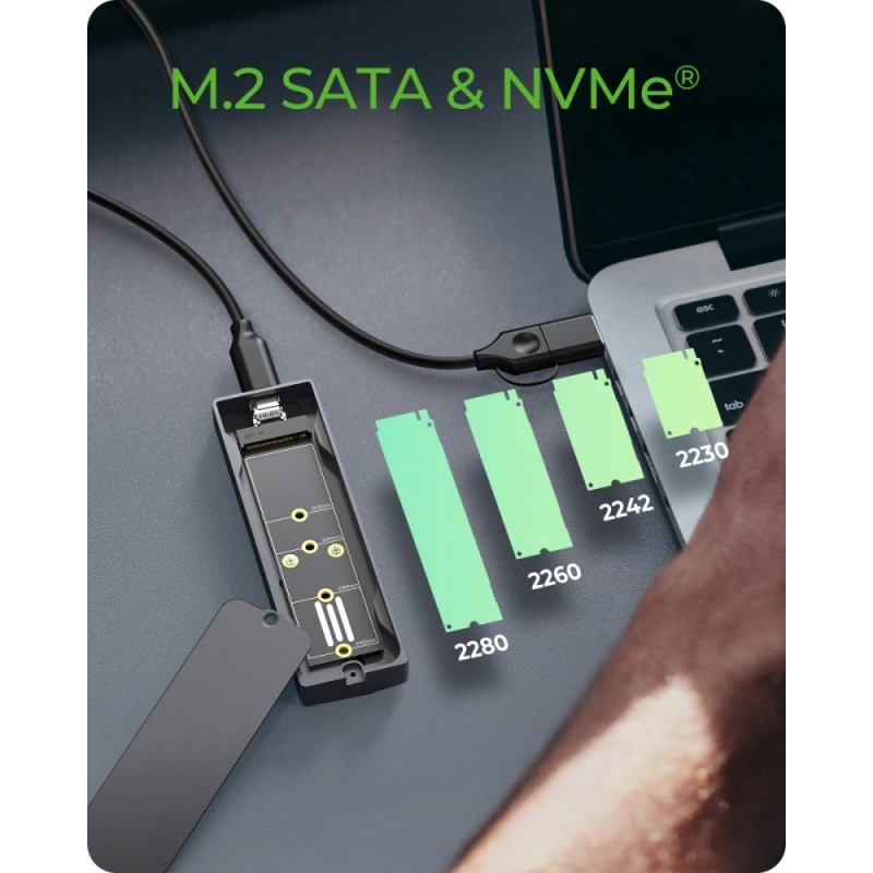 Obudowa dysku IB-1826MCL-CU31 M.2 NVMe i SATA obudowa, RGB l… | PartsPC.pl