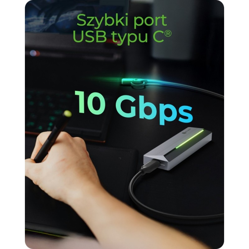 Obudowa dysku IB-1826MCL-CU31 M.2 NVMe i SATA obudowa, RGB l… | PartsPC.pl