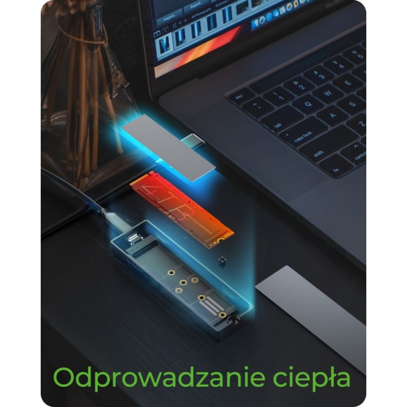 Obudowa dysku IB-1826MCL-CU31 M.2 NVMe i SATA obudowa, RGB l… | PartsPC.pl