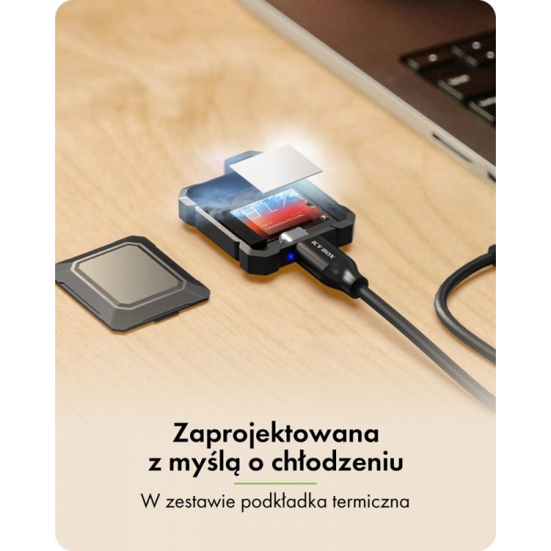 Obudowa mini IB-1601MP-CU31 Mini M.2 NVMe obudowa dla M.2 22… | PartsPC.pl