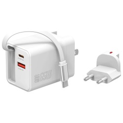Ładowarka sieciowa Flex Jojo 65W GaN 2xUSB-C + USB-A Biała  … | PartsPC.pl