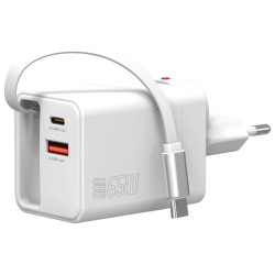 Ładowarka sieciowa Flex Jojo 65W GaN 2xUSB-C + USB-A Biała  … | PartsPC.pl