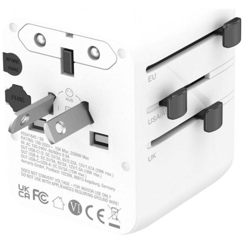 Adapter podróżny 20W GaN Nomad 2xUSB-C + 1xUSB-A | PartsPC.pl