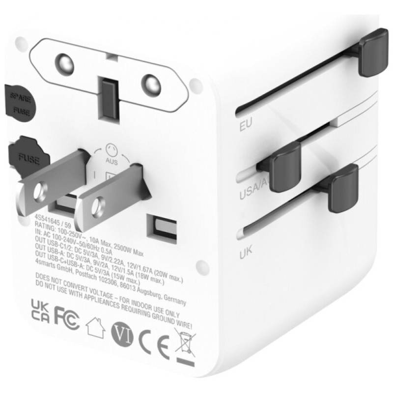 Adapter podróżny 20W GaN Nomad 2xUSB-C + 1xUSB-A | PartsPC.pl
