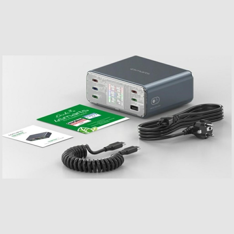 Stacja ładująca Deck Charger Lucid GaN 360W 5xUSB-C + 1xUSB-… | PartsPC.pl