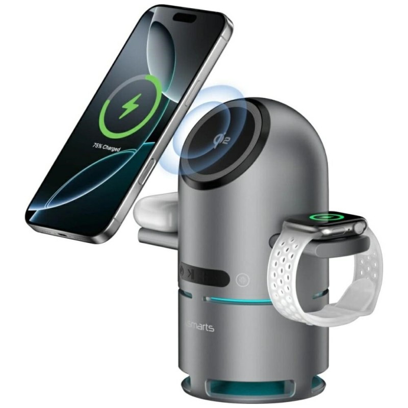Stacja ładująca ChargeBot Sound Qi2 Szara | PartsPC.pl