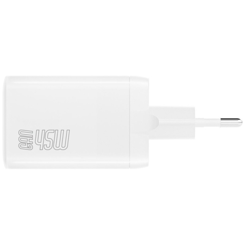Ładowarka sieciowa PDPlug Dual 45W 2xUSB-C Biała | PartsPC.pl