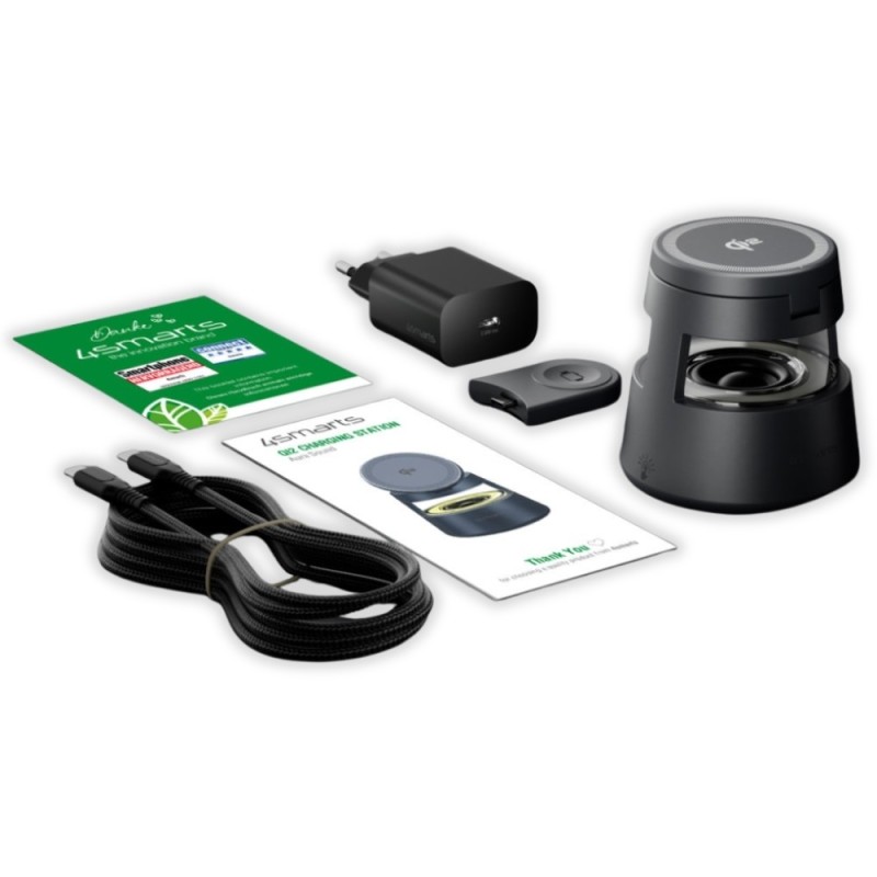 Stacja ładująca Aura Sound Qi2 Szara | PartsPC.pl