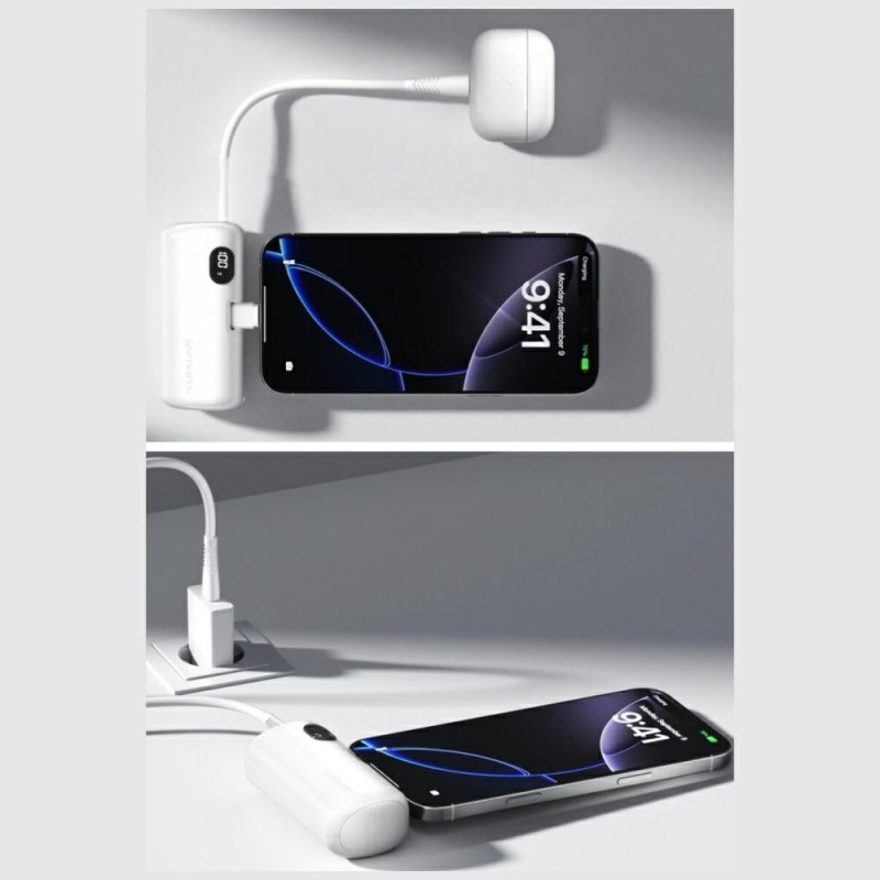 Powerbank FicoFold 22,5W 5000mAh Biały | PartsPC.pl