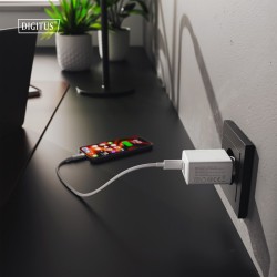 Ładowarka sieciowa DIGITUS 20W, 1x USB-C, 1x USB-A, PD 3.0, … | PartsPC.pl