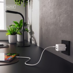 Ładowarka sieciowa DIGITUS GaN II 45W, 1x USB-C, 1x USB-A, P… | PartsPC.pl