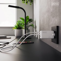Ładowarka sieciowa DIGITUS GaN II 67W, 2x USB-C, 1x USB-A, P… | PartsPC.pl