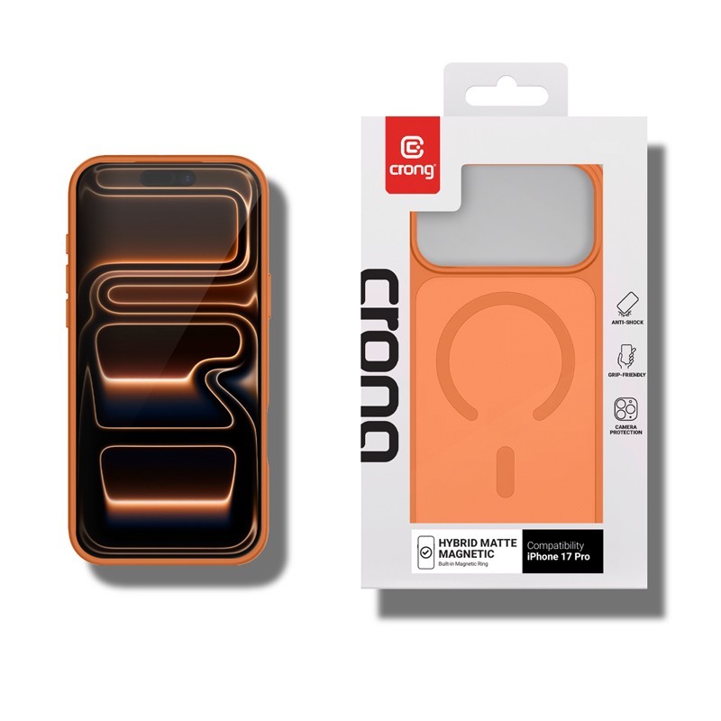 Etui Hybrid Matte Magnetic Etui MagSafe iPhone 17 Pro Pomara… | PartsPC.pl
