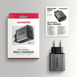 ACU-PQ67D Ładowarka sieciowa PD&QC 67W 2-port GaN, Ekran LED… | PartsPC.pl