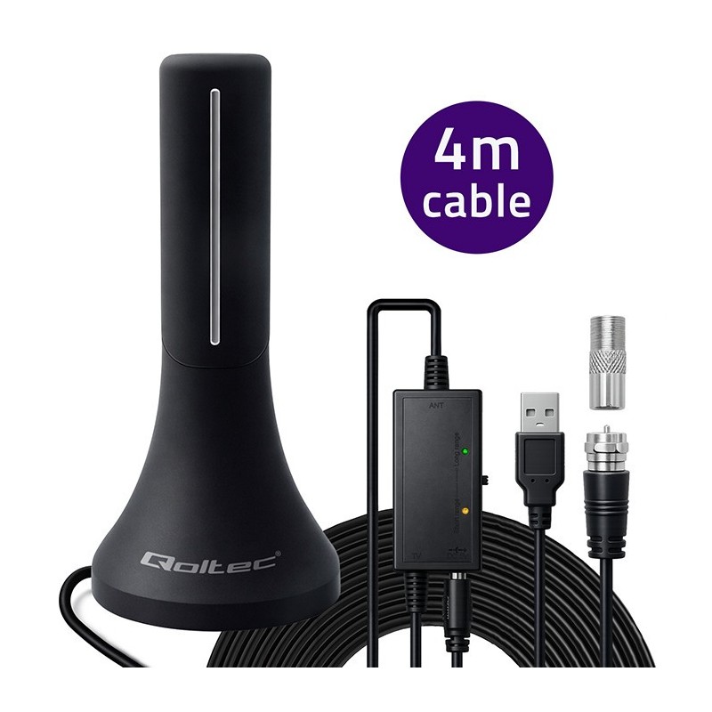 Antena telewizyjna Qoltec TV DVB-T/T2 | PartsPC.pl