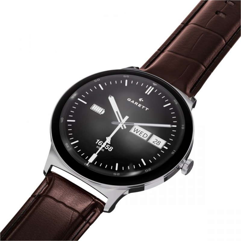 Smartwatch Quantum srebrny stalowy | PartsPC.pl