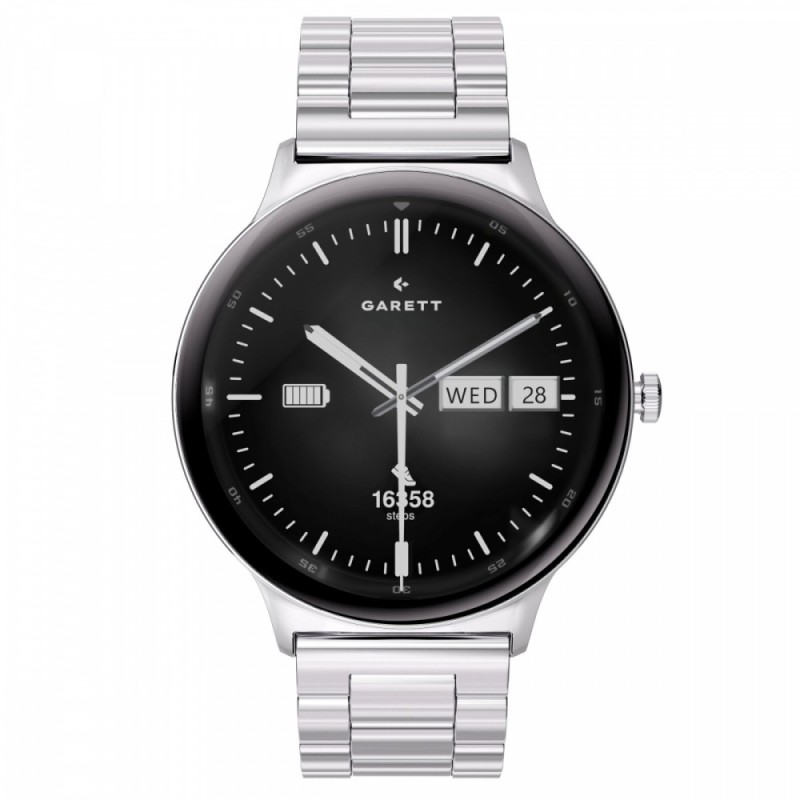 Smartwatch Quantum srebrny stalowy | PartsPC.pl