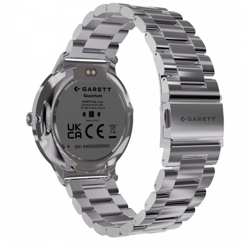 Smartwatch Quantum srebrny stalowy | PartsPC.pl