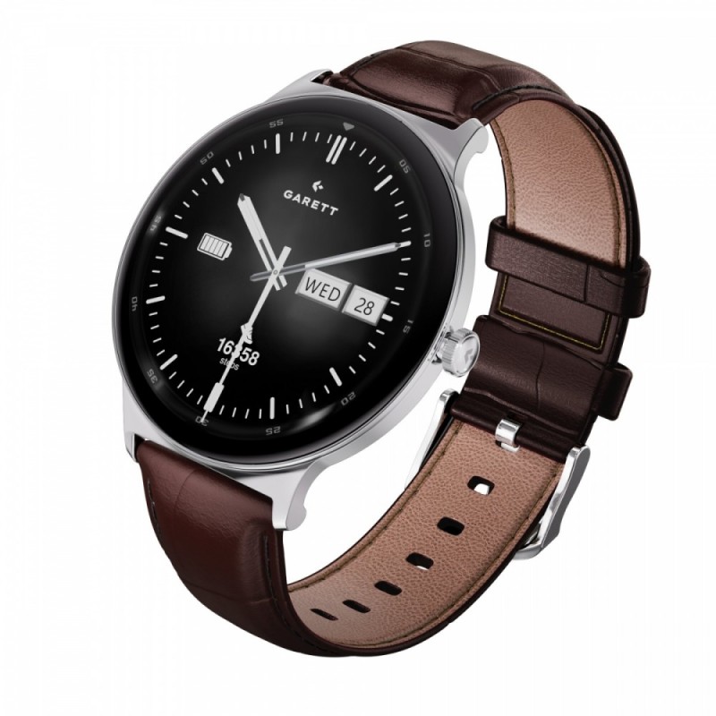 Smartwatch Quantum srebrny stalowy | PartsPC.pl