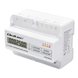 Miernik zużycia energii Qoltec trójfazowy na szynę DIN | PartsPC.pl