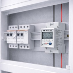 Miernik zużycia energii Qoltec jednofazowy na szynę DIN | PartsPC.pl
