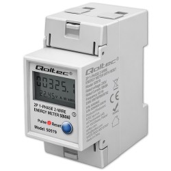 Miernik zużycia energii Qoltec jednofazowy na szynę DIN | PartsPC.pl