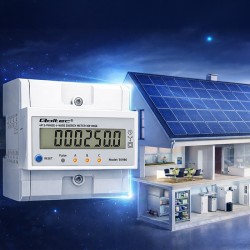Miernik zużycia energii Qoltec trójfazowy na szynę DIN | PartsPC.pl