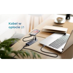 HUB IB-HUB1450-C31 10 x USB TYPE-C Gen 2 z zasilaczem | PartsPC.pl
