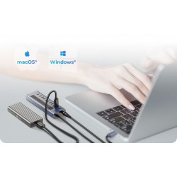 HUB IB-HUB1450-C31 10 x USB TYPE-C Gen 2 z zasilaczem | PartsPC.pl