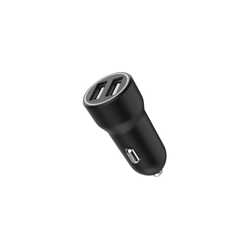 Ładowarka samochodowa USB 2-portowa, 3.1 A, czarna | PartsPC.pl
