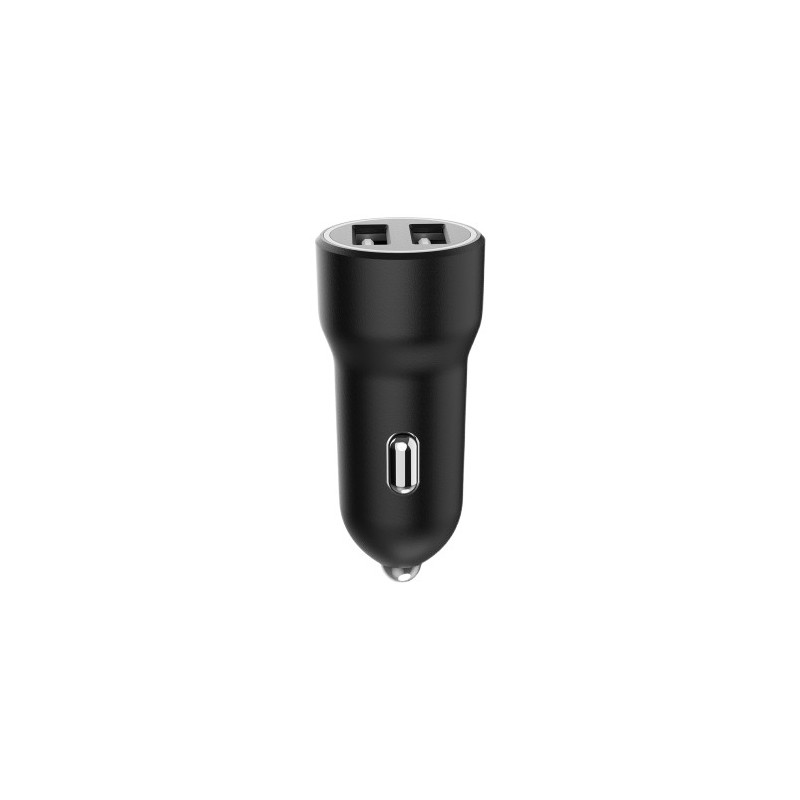 Ładowarka samochodowa USB 2-portowa, 3.1 A, czarna | PartsPC.pl