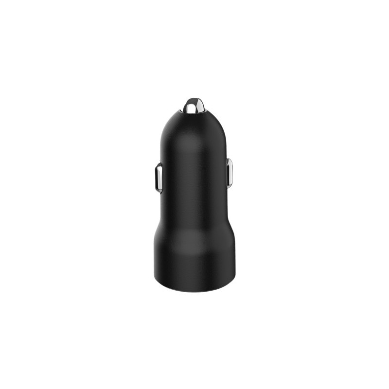 Ładowarka samochodowa USB 2-portowa, 3.1 A, czarna | PartsPC.pl